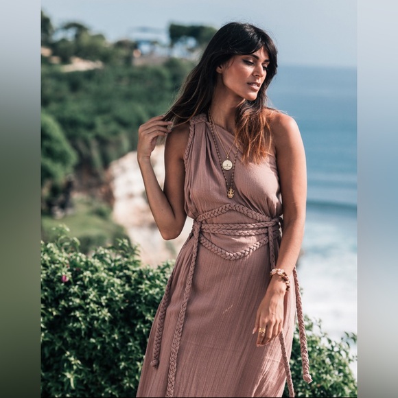 AYA Sacred Wear — One Shoulder Dusty Pink Goddess Dress - Picture 11 of 14